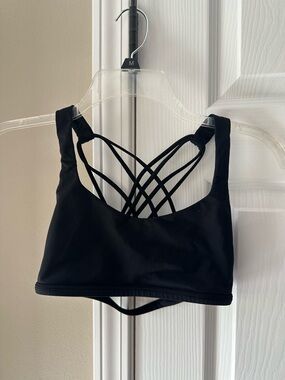 lululemon athletica Black Strappy Back Sports Bra